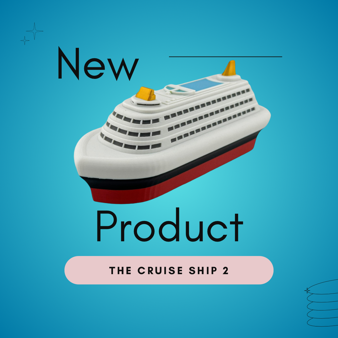 The Cruise Ship 2 Floating 6 inch Bath Boat from TUBTASTIC, pretend play, cake topper, decorative, cruise gift