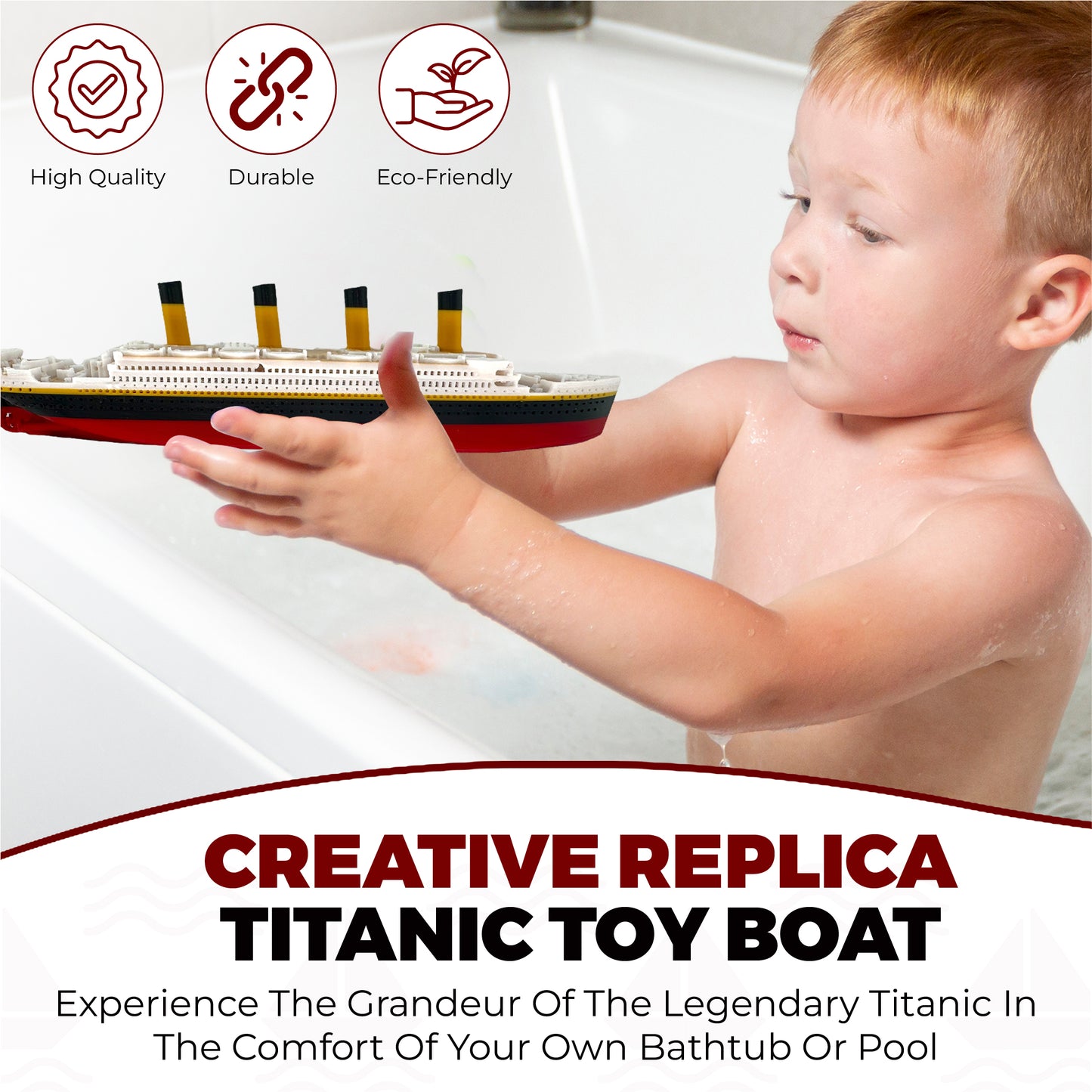 The original Tubtastic RMS Titanic bath toy/cake topper