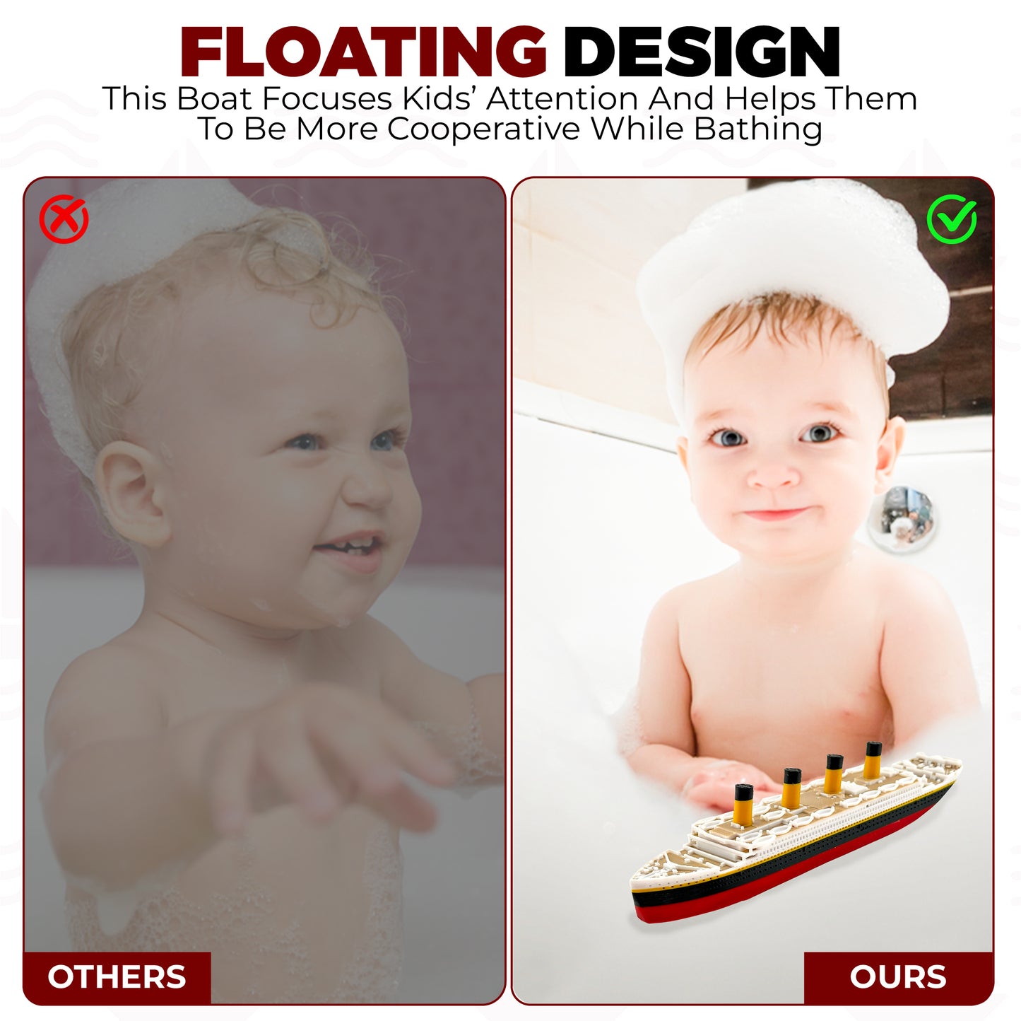 The original Tubtastic RMS Titanic bath toy/cake topper